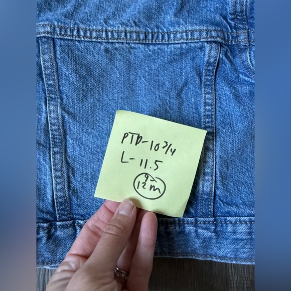 Osh Kosh Denim Jean Jacket Blue Toddler Size 9-12 Mo - Picture 5 of 5